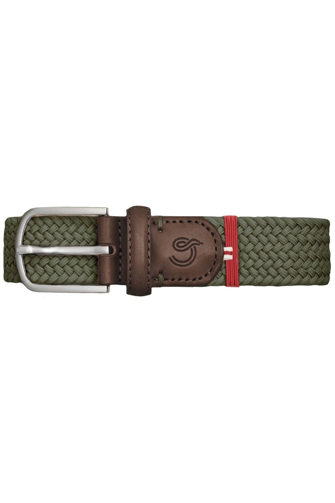 La Boucle groene heren riem | Bovenaanzicht