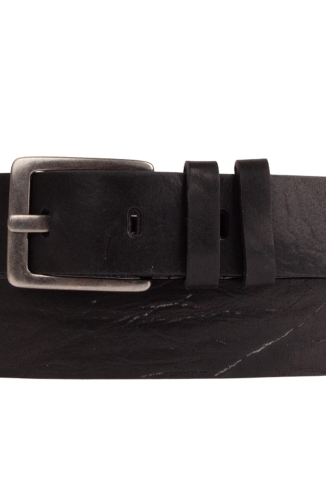 Presly & Sun zwarte heren riem | Close up