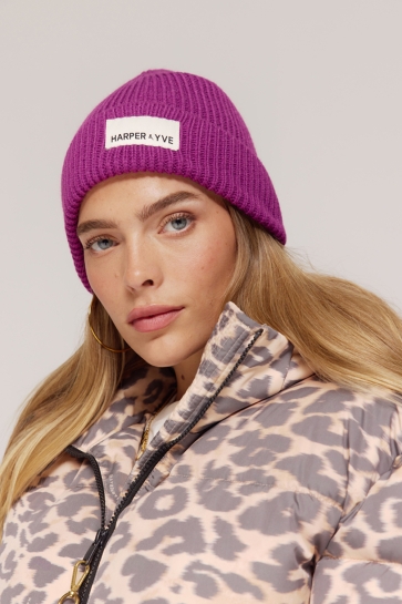 Harper & Yve Accessoire HARPER BEANIE AW25NACC01 934 VIOLET DREAM