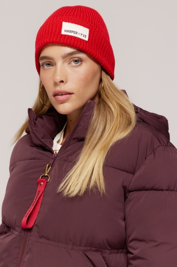 Harper & Yve Accessoire HARPER BEANIE AW25NACC01 318 RACING RED