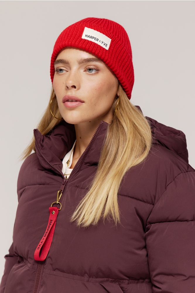 Harper & Yve rode dames accessoire | Model vooraanzicht