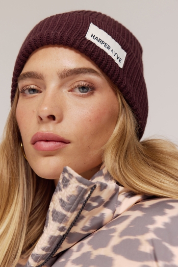 Harper & Yve Accessoire HARPER BEANIE AW25NACC01 1018 DARK FUDGE