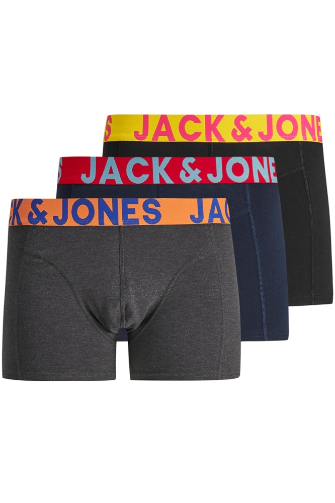 JACCRAZY SOLID TRUNKS 3 PACK NOOS 12151349 Black/Navy Blazer