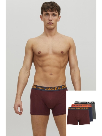 Jack & Jones Ondergoed JACLICHFIELD TRUNKS 3 PACK NOOS 12113943 Burgundy