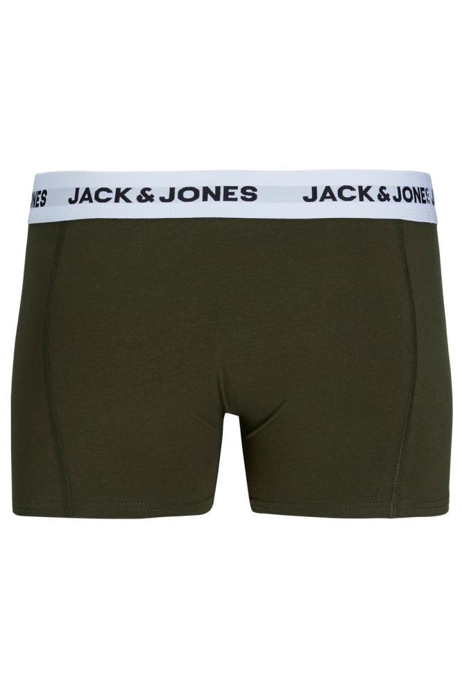 JACBASIC WHITE WB TRUNKS 5 PACK NOO 12214455 FOREST NIGHT/NAVY BLAZE