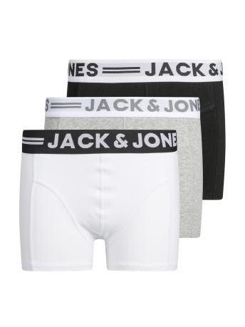 Jack & Jones Junior Ondergoed SENSE TRUNKS 3-PACK NOOS JNR 12149293 Light Grey Melange