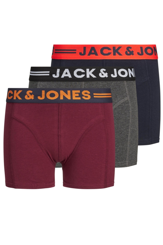 JACLICHFIELD TRUNKS 3 PACK NOOS JNR 12149294 Dark Grey Melange