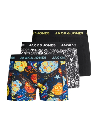 Jack & Jones Junior Ondergoed JACSUGAR SKULL TRUNKS 3 PACK NOOS J 12189220 Black