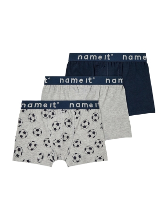 Name It Ondergoed NKMBOXER 3P MELANGE FOOTBALL NOOS 13208840 Grey Melange