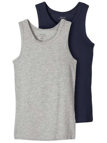 Name It Ondergoed NKMTANK TOP 2P NOOS 13208843 Grey Melange