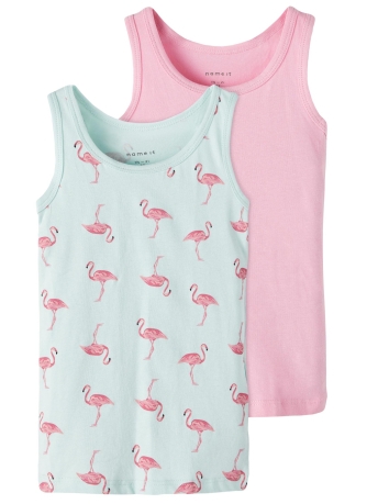 Name It Ondergoed NMFTANK TOP 2P GLACIER FLAMINGO NOO 13202698 Glacier
