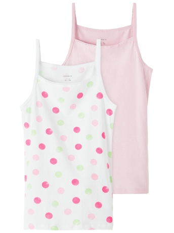 Name It Ondergoed NKFSTRAP TOP 2P PINK LADY DOT NOOS 13215651 Pink Lady