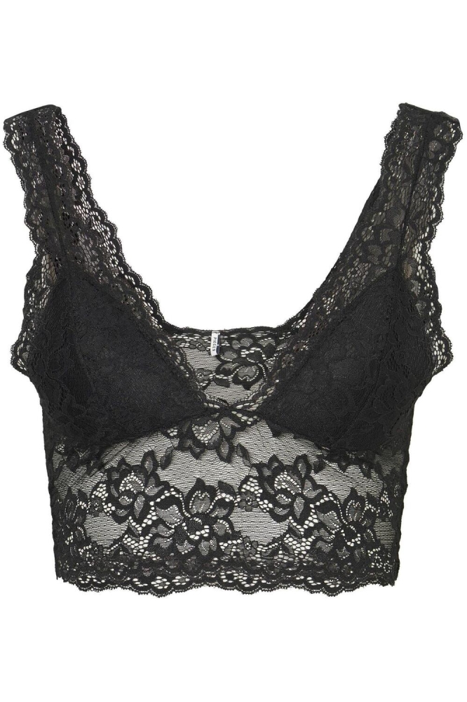 PCLINA LACE BRA TOP NOOS 17096003 Black