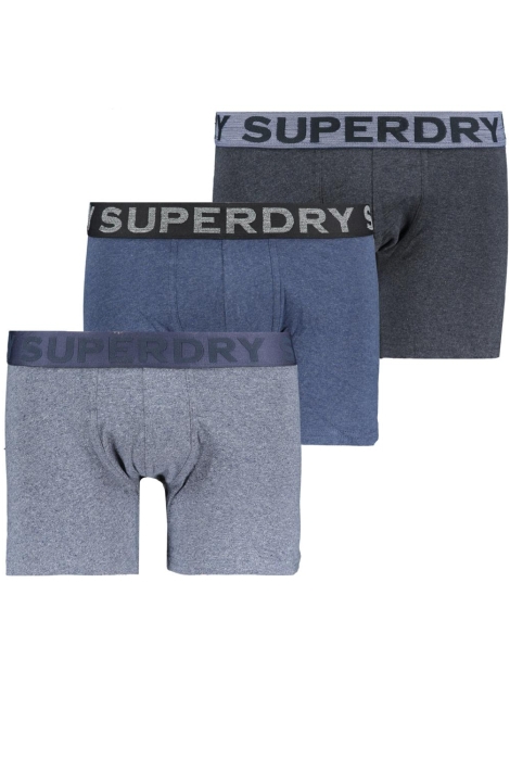 boxer triple pack superdry frosted navy grit/da