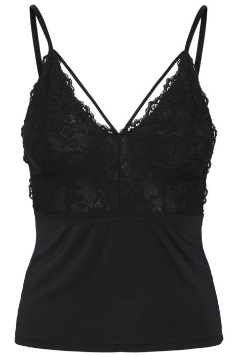 Pieces zwarte dames top | Vooraanzicht