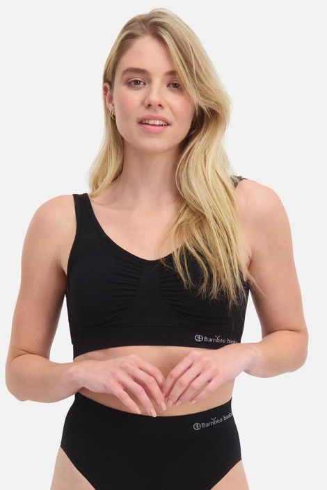 Bamboo basics zwarte dames ondergoed | Model vooraanzicht