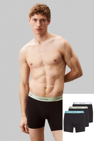 Calvin Klein Ondergoed BOXER BRIEF 3PK LV00NB4394 BWHITE, BEAU BLUE, LEAFY FUN WBS