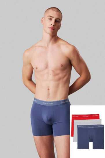 Calvin Klein Ondergoed BOXER BRIEF 3PK LV00NB4394 VNTG INDG/MCR CHP/MLTN W/ DTM WB
