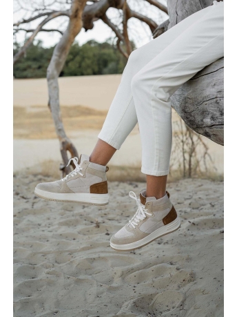 Zusss Schoen HOGE SNEAKER 0901 010 7030 OFF WHITE ZAND