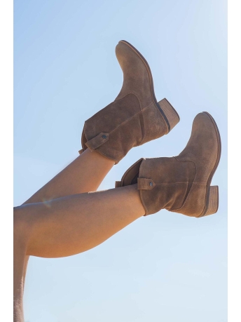 Zusss Schoen SUEDE ENKELLAARSJES 0903 014 1501 CAMEL
