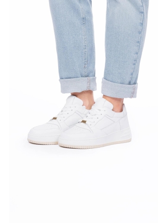 Zusss Schoen LEREN SNEAKER WIT