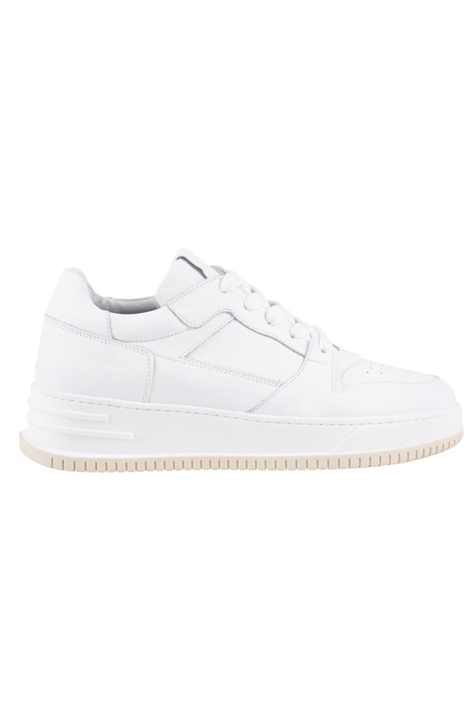 LEREN SNEAKER WIT