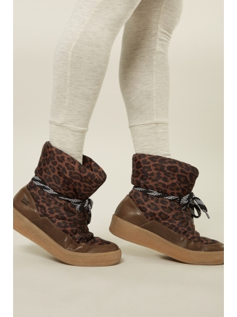 10 Days Schoen PUFFER BOOTS LEOPARD 20 931 2204 1206 CEDAR BROWN