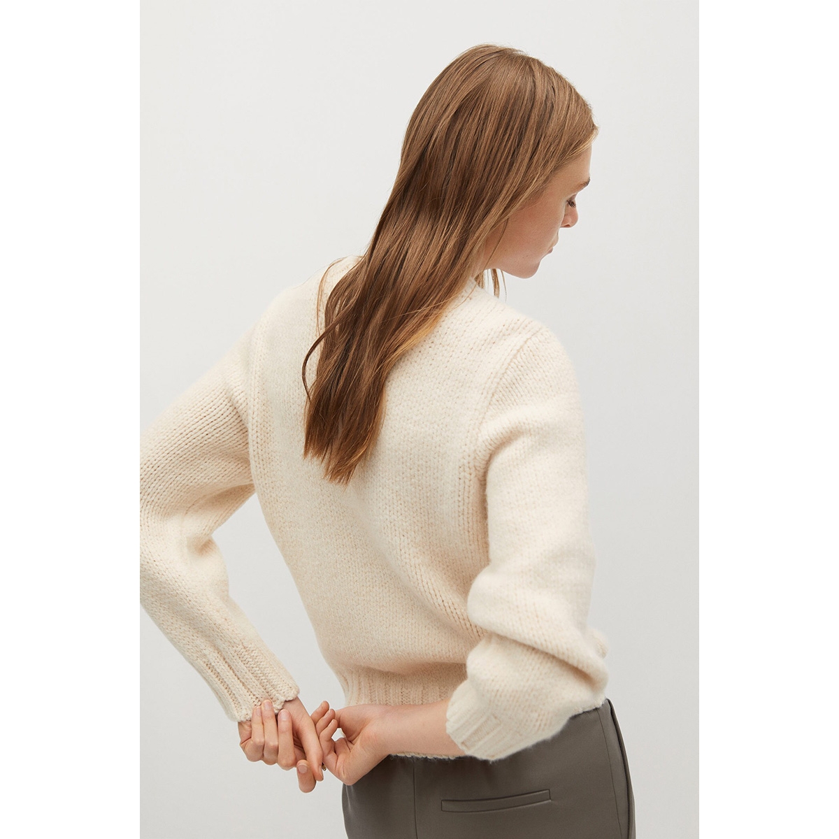 ajour kabeltrui 77015949 mango trui 05 Mango ajour trui beige | wehkamp