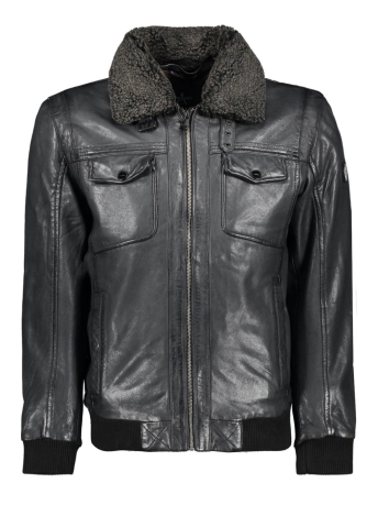 Donders Jas LEATHER JACKET 52312 980 ANTHRACITE