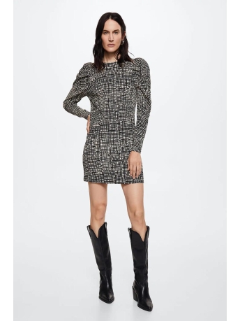 Mango Jurk GETEXTUREERDE JURK MET POFMOUWEN 37057766 05