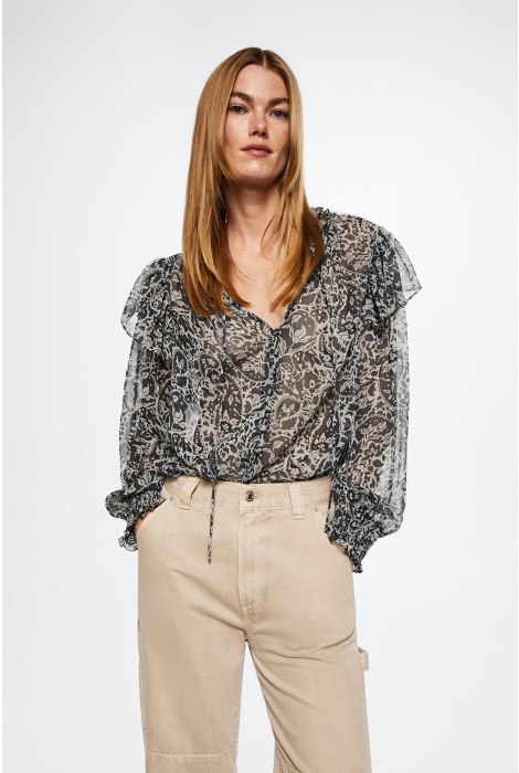 interieur Symposium lichtgewicht chiffon blouse met paisleyprint 37007733 mango blouse 97