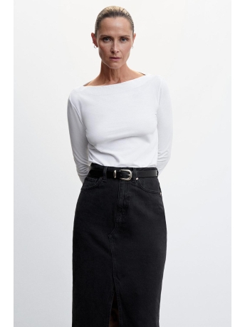Mango T-shirt KATOENEN T SHIRT MET BOOTHALS 47050399 01