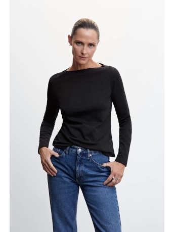 Mango T-shirt KATOENEN T SHIRT MET BOOTHALS 47050399 99