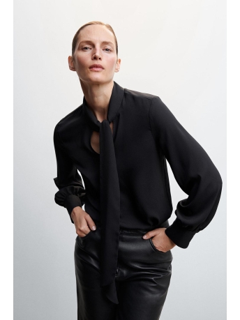 Mango Blouse SOEPELVALLENDE BLOUSE MET STRIK 47010429 99