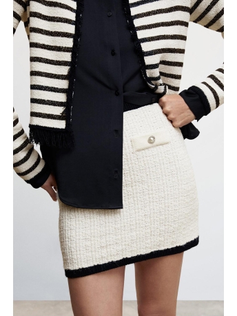 Mango Rok TWEED ROK MET KNOPEN 47024040 02