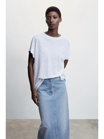 Mango T-shirt GEMELEERD LINNEN T SHIRT 47016304 01