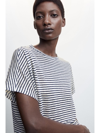 Mango T-shirt GEMELEERD LINNEN T SHIRT 47016304 56