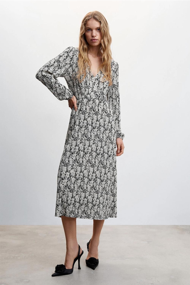 GETEXTUREERDE JURK MET PRINT 47005740 99