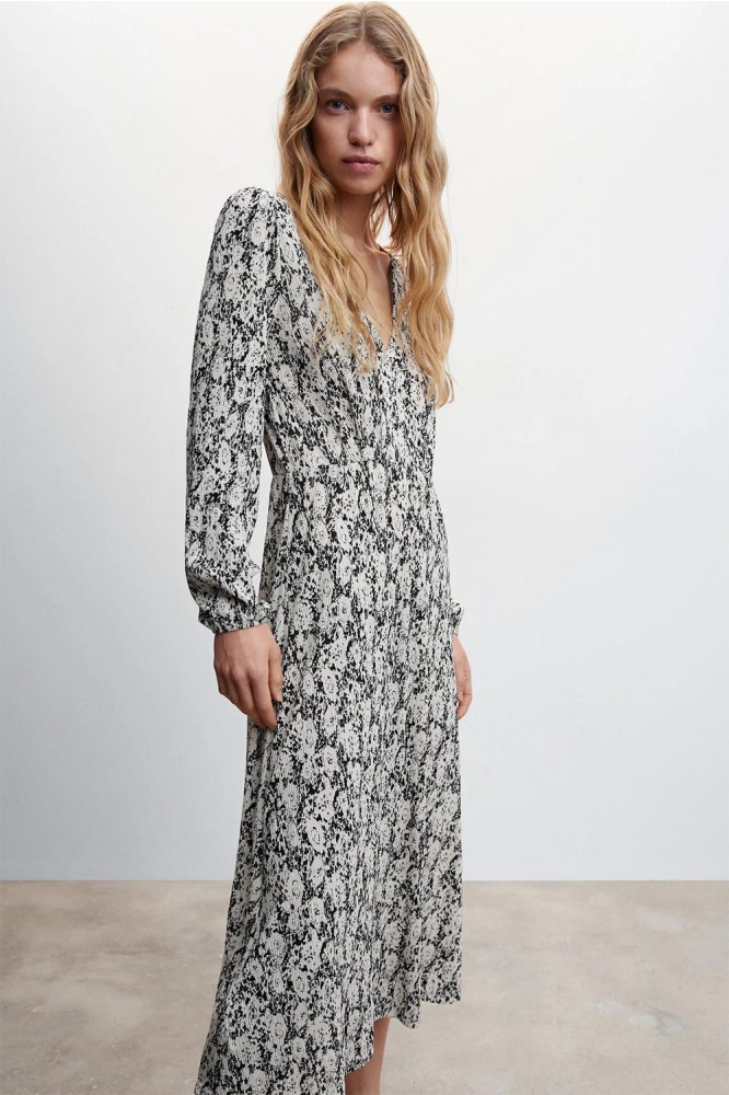 GETEXTUREERDE JURK MET PRINT 47005740 99