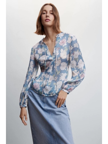 Mango Blouse GEBLOEMDE BLOUSE MET STRIK 47035858 52