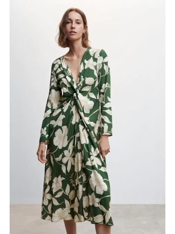 Mango Jurk GEBLOEMDE SATIJNEN JURK 47075856 43