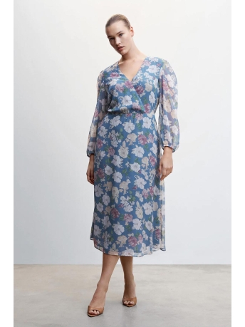 Mango Jurk GEBLOEMDE CHIFFON JURK 47035861 52