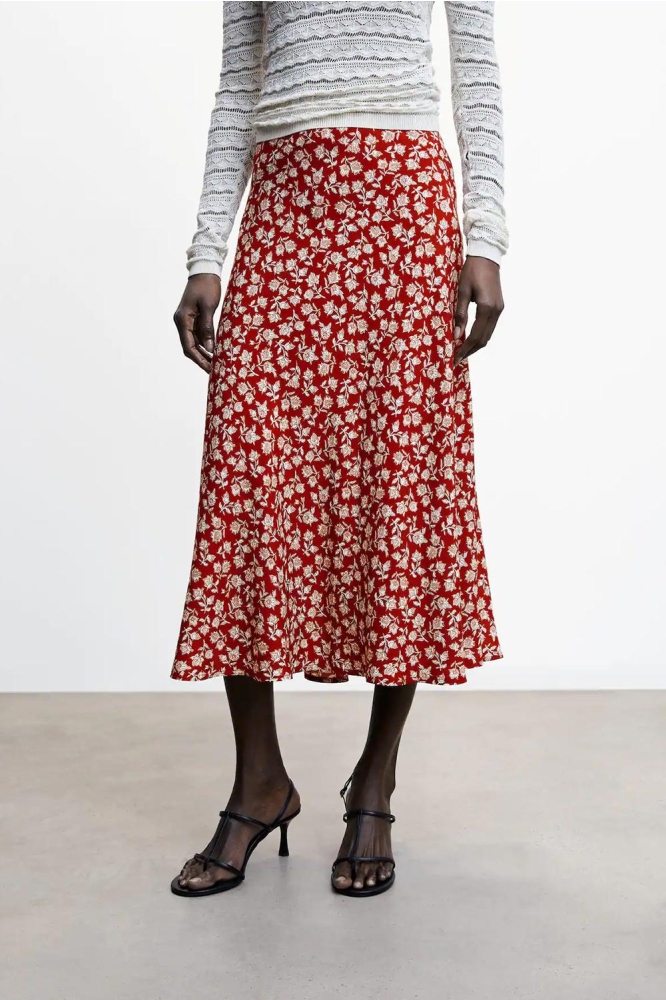 GEBLOEMDE MIDIROK 47085847 70