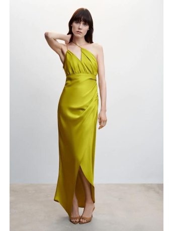 Mango Jurk ASYMMETRISCHE SATIJNEN JURK 47065878 14