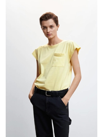 Mango T-shirt KATOENEN BLOUSE MET BORSTZAK 47187107 11
