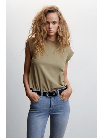 Mango T-shirt KATOENEN T SHIRT MET RONDE HALS 47095855 37