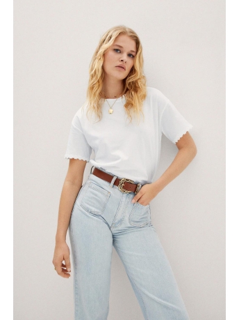 Mango T-shirt SHIRT MET GEBORDUURDE BLOEMEN 47035857 01