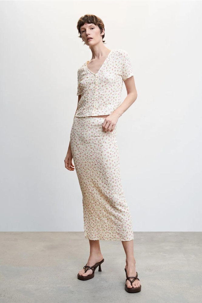 GETEXTUREERDE ROK MET SPLIT 47977121 05