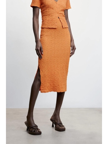 Mango Rok GETEXTUREERDE ROK MET SPLIT 47077121 20