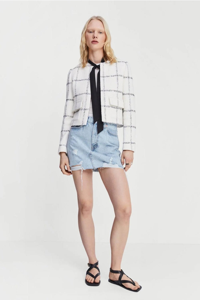 DENIM MINIROK MET GERAFELDE ZOOM 47047120 TC